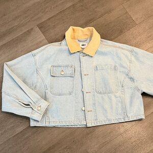 Obey Light Blue Jacket with Mustard Collar